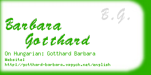 barbara gotthard business card